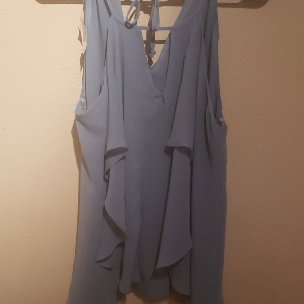 Maurice's dusty blue top